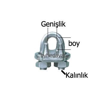 M25 mm ÇELİK HALAT KLEMENS 7/8