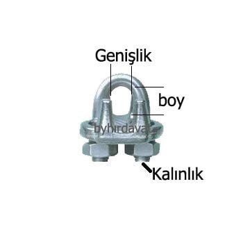 M25 mm ÇELİK HALAT KLEMENS 7/8