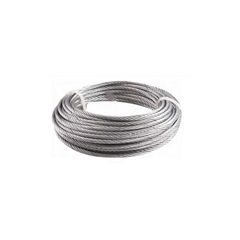6 mm GALVANİZ ÇELİK HALAT 1 mt 6X12+7 FC ASANSÖR-VİNÇ-OTO ÇEKİ HALATI