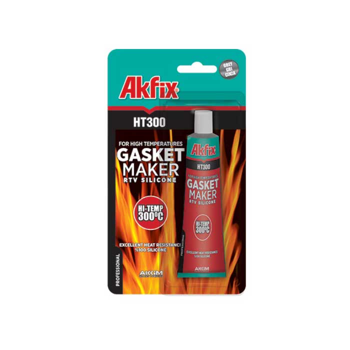 AKFİX 50 ml HT300 RTV Siyah YÜKSEK ISI SİLİKONU SIVI CONTA