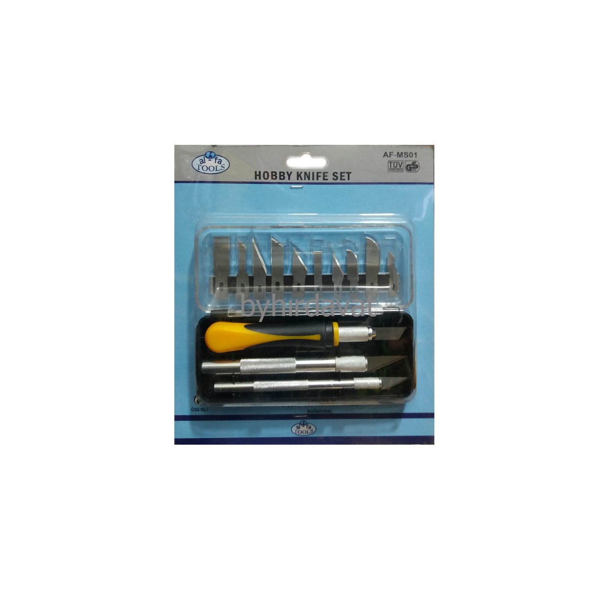 AL-FA AF-NM01 NEŞTER TİPİ MAKET BIÇAĞI HOBBY KNIFE 16 Parça SET