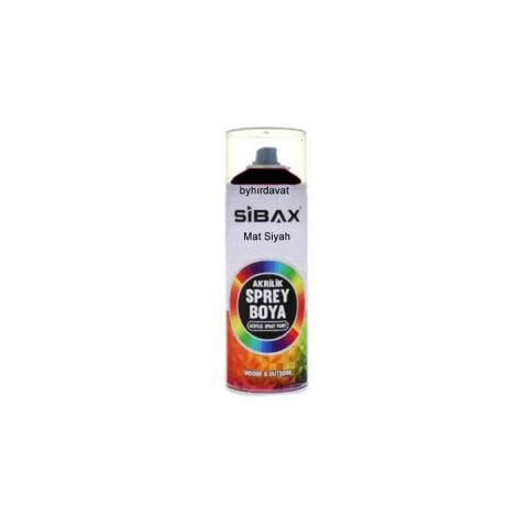 SİBAX 400 ml SPREY BOYA Mat Siyah SPRAY BOYA SİPREY