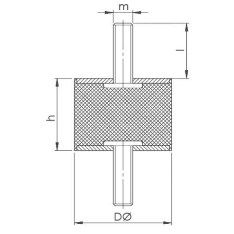 25*25 M6 TİP-A AMORTİSÖR TAKOZU KAUCUK Kaliteli Ürün MOTORLU TIRPAN-BETON MASTARI HONDA GX25-GX35 Vibrasyon Takoz Dairesel Titreşim Sönümleyiciler 25X25 GENERAL POWER GP-350