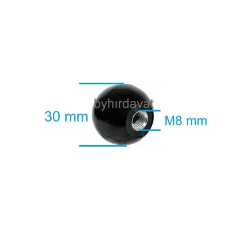M8 BAKALİT TUTAMAK SOMUN 30 mm TOPUZ BURÇLU