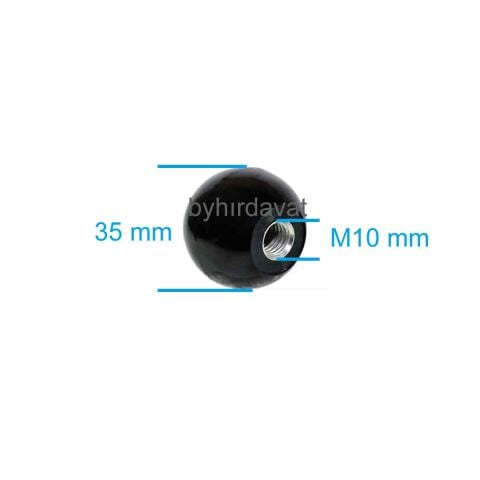 M10 BAKALİT TUTAMAK SOMUN 35 mm TOPUZ BURÇLU
