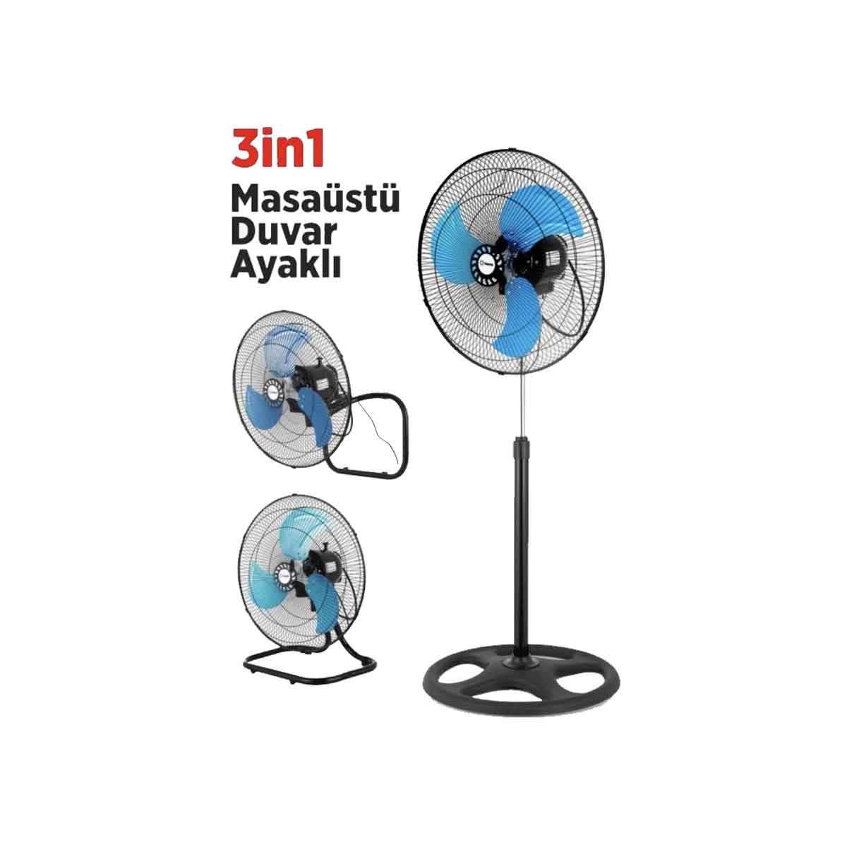 FANSAN FLW-450 SANAYİ TİPİ AYAKLI VANTİLATÖR 18 inc 3 in1 fonksiyonlu. SOĞUTUCU FAN