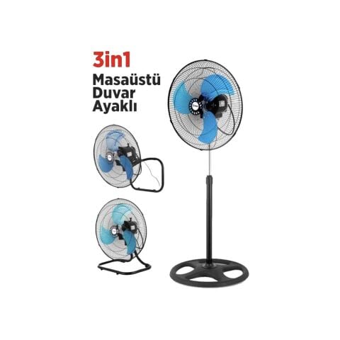 FANSAN FLW-450 SANAYİ TİPİ AYAKLI VANTİLATÖR 18 inc 3 in1 fonksiyonlu. SOĞUTUCU FAN
