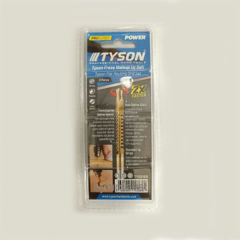 TYSON TYS9169 ÇOK AMAÇLI HSS MATKAP UCU 3 Parça ÇELİK TİTAN KAPLAMA FREZE MATKAP UCU KENAR KESMELİ KESME DELME Ahşap-Plastik-Alüminyum GENİŞLETME