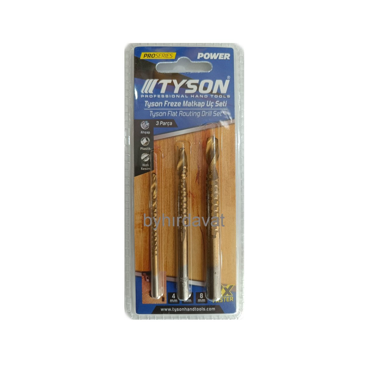 TYSON TYS9169 ÇOK AMAÇLI HSS MATKAP UCU 3 Parça ÇELİK TİTAN KAPLAMA FREZE MATKAP UCU KENAR KESMELİ KESME DELME Ahşap-Plastik-Alüminyum GENİŞLETME