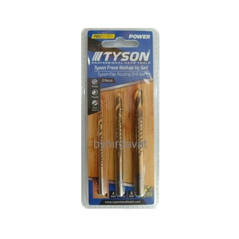 TYSON TYS9169 ÇOK AMAÇLI HSS MATKAP UCU 3 Parça ÇELİK TİTAN KAPLAMA FREZE MATKAP UCU KENAR KESMELİ KESME DELME Ahşap-Plastik-Alüminyum GENİŞLETME