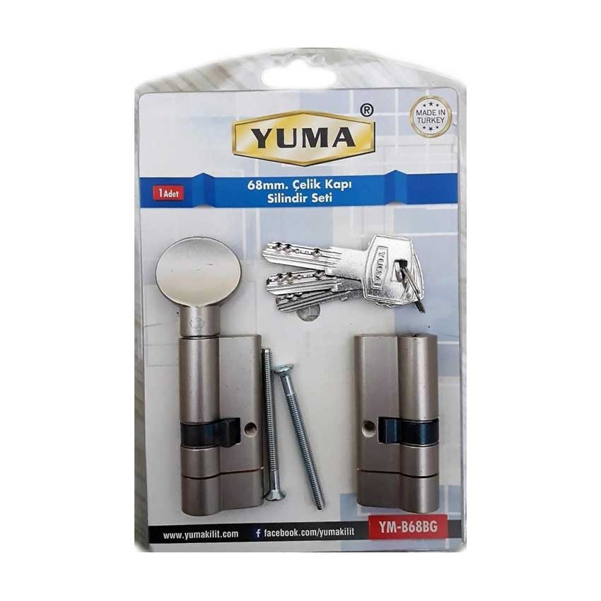 YUMA 68 mm YM-B68BG BAREL ÇELİK KAPI SİLİNDİR SETİ BİLYALI
