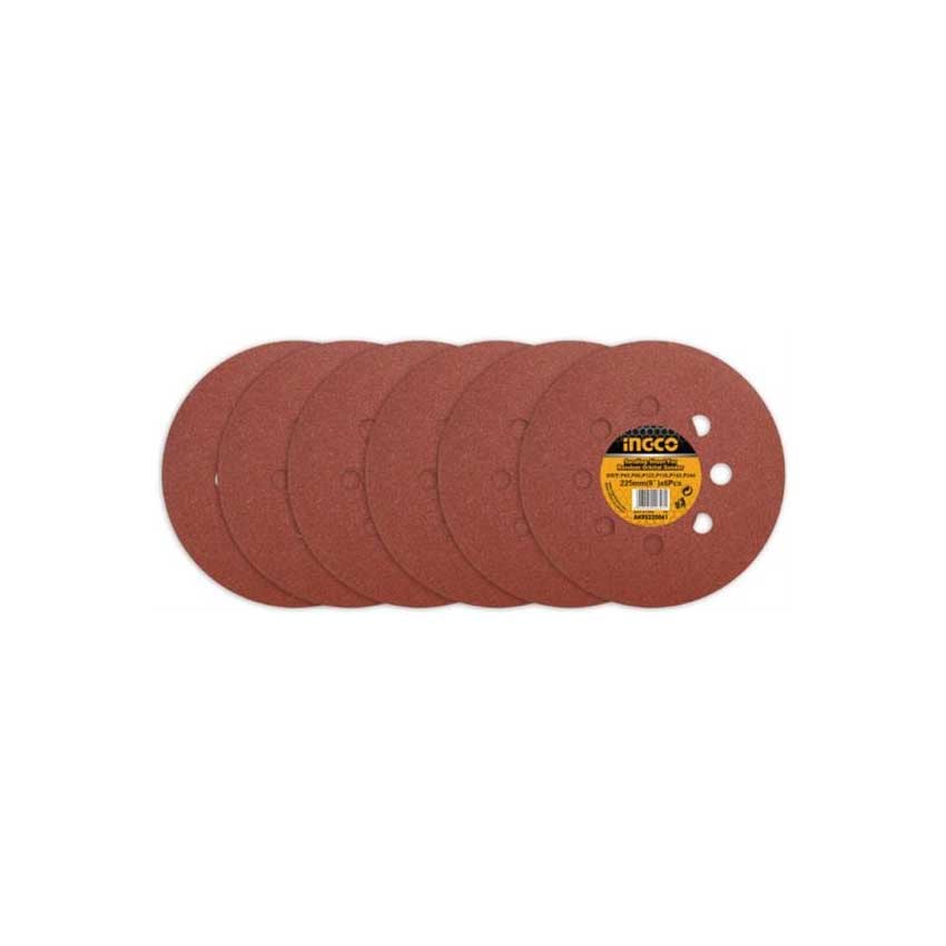 İNGCO 225 mm 8 Delikli CIRT ZIMPARA 6 lı Set TAVAN DUVAR ALÇI ZIMPARA MAKİNASI EİNHELL TC-DW 225 CATPOWER 3012-3013