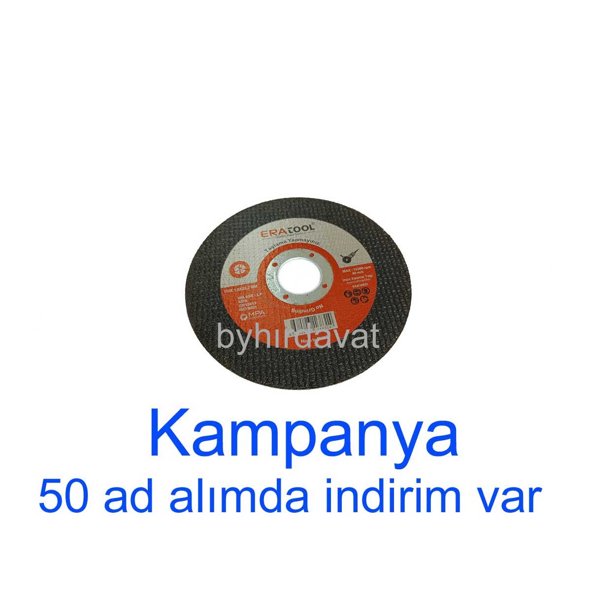 ERATOOL 115x1.0x22 mm INOX METAL KESME TAŞI Düz KESİCİ TAŞ AVUÇ TAŞLAMA STAINLESS STEEL