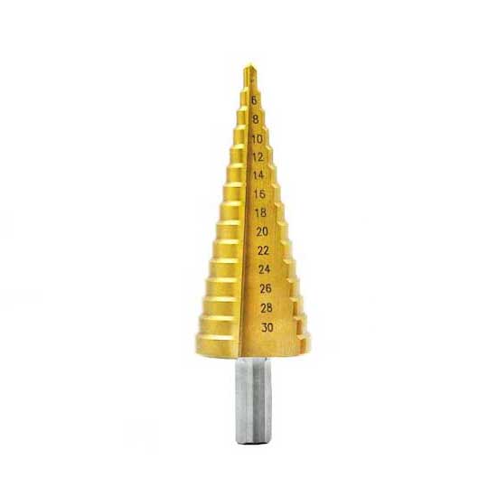 6-30 mm KADEMELİ HSS SAC DELME MATKAP UCU TİTANYUM KAPLI