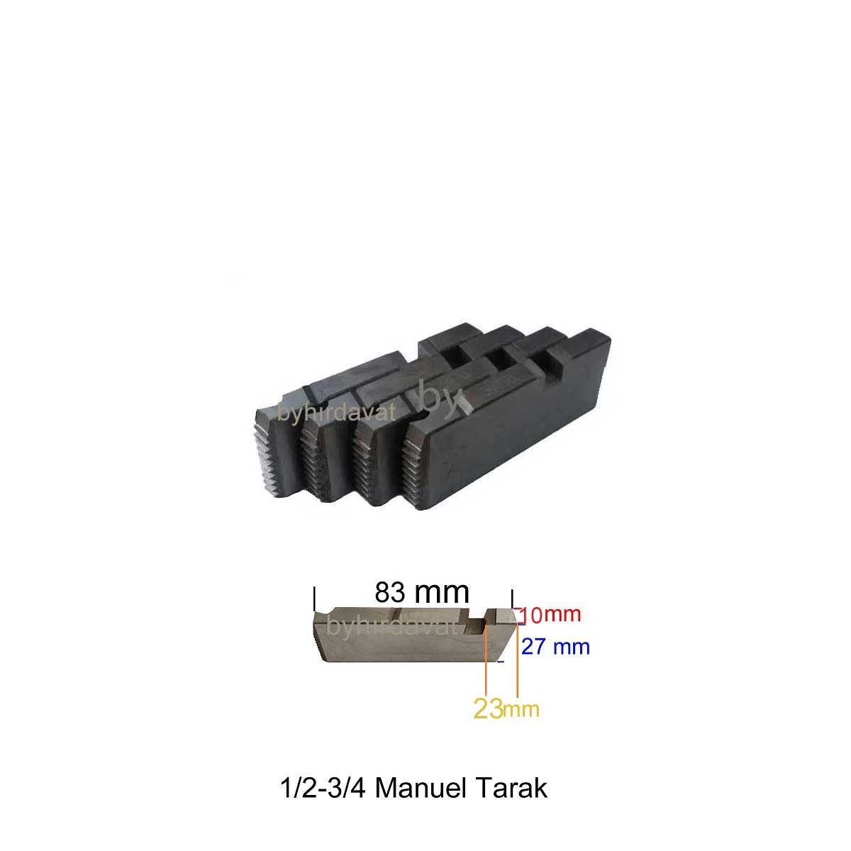 2 lik 1/2-3/4 Manuel TARAK REX TİPİ TEZGAH PAFTA TARAĞI BSPT SS CHATTEL-PROTER-JİT-EX-THRADOR