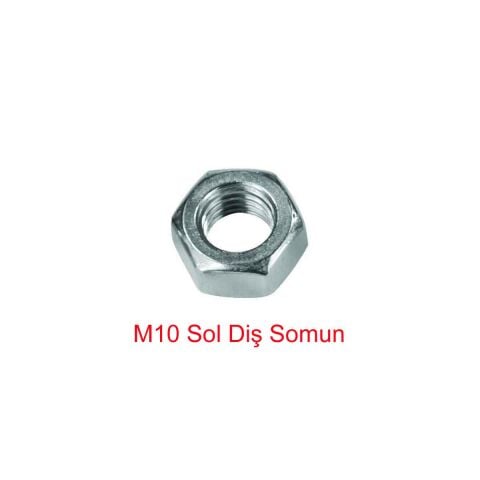 M10 SOL DİŞ Somun TERS DİŞ 1.5 Standart diş