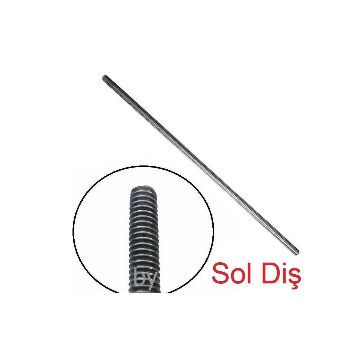 M35*6 TRAPEZ DİŞ GİJON 1 mt Sol Diş CİVATA (KARE DİŞ Arama için) GJON