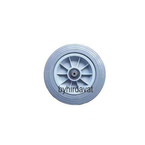250*50 PU DOLGU JANTLI TEKER Gri İÇ LASTİKSİZ PATLAMAZ 250X50 Akülü Engelli Tekerlekli Sandalye Ön Tekeri 200-50