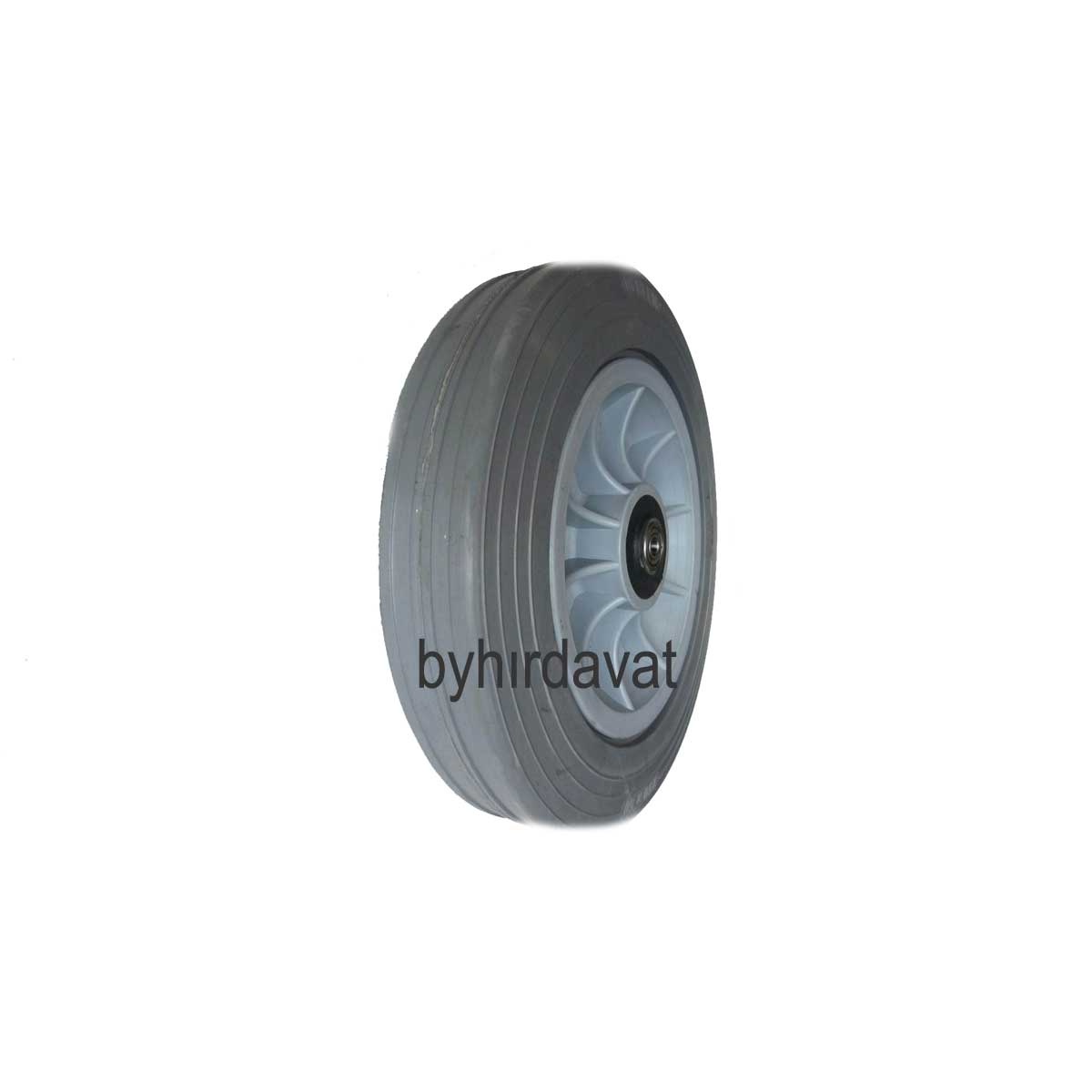 250*50 PU DOLGU JANTLI TEKER Gri İÇ LASTİKSİZ PATLAMAZ 250X50 Akülü Engelli Tekerlekli Sandalye Ön Tekeri 200-50