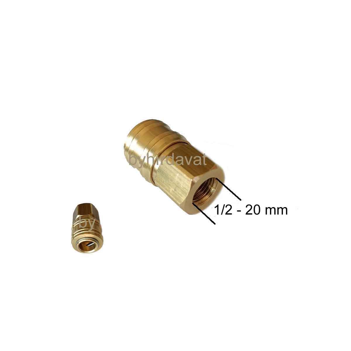 1/2 STOPER HAVA VALFİ 20 mm DİŞİ GÖVDE HIZLI ADAPTÖR