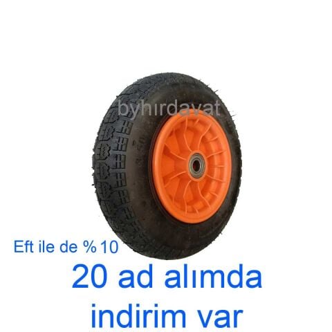 STD 3.50-7 HAVALI TEKER Plastik Jantlı 350-7 EL ARABASI TEKERİ 350/7 - 3.50x7 AHIR TEMİLEME Basit Kullanım