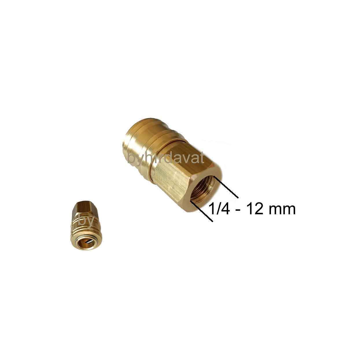1/4 STOPER HAVA VALFİ 12 mm DİŞİ GÖVDE HIZLI ADAPTÖR