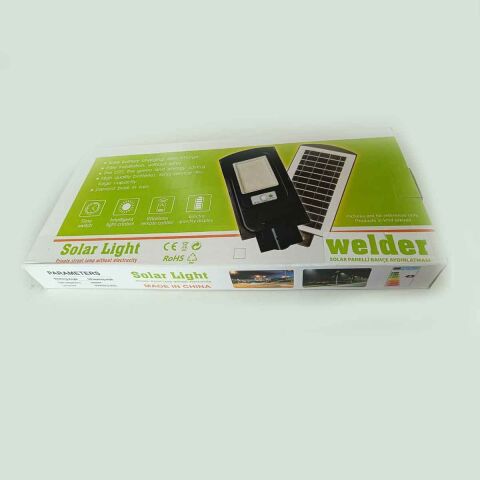 WELDER SOLAR LİGHT WM006 İkili SOKAK LAMBASI GÜNEŞ ENERJİLİLED PROJEKTÖR  Uzaktan Kumandalı Sensörlü