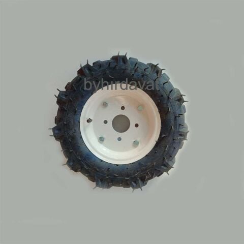 8 Jant 4.00-8 JANTLI Havalı TEKER 58 mm ÇAPA MAKİNASI-REMORK-TARIM BASİT ÜRÜN MONTAJLI PORYA UYAR