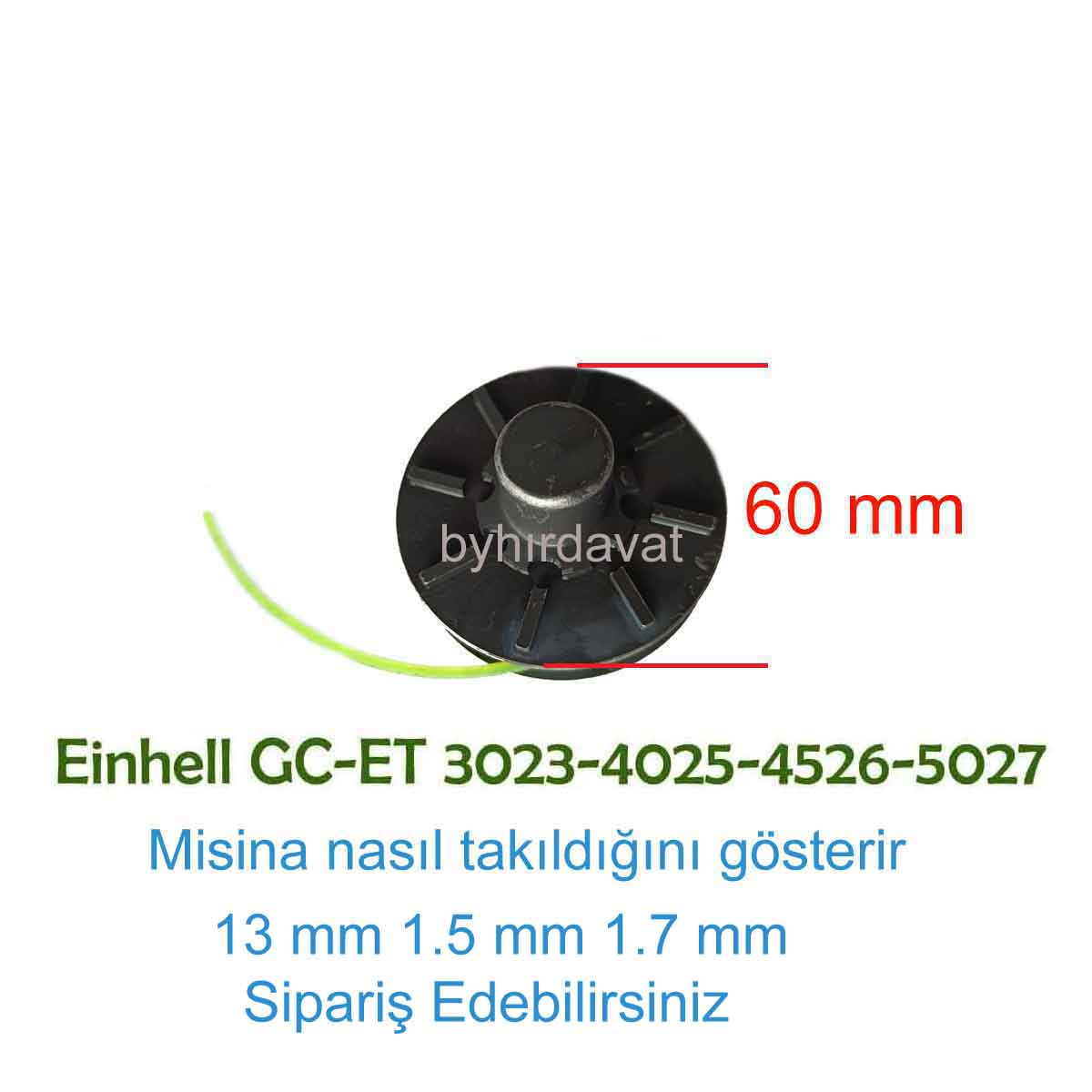 EİNHELL GC-ET 3023 MİSİNA KAFASI 4025-4526-5027 BAŞLIK Sağlam Kaliteli Metal Kafa Elektrikli Misinalı Tırpan Kenar Kesme