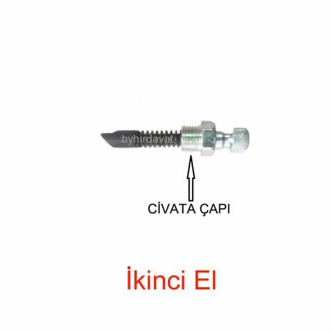 2 lik TEZGAH PAFTA KAFA KİLİTLEME PİMİ 12 mm İkinci El SABİTLEYİCİ CATPOVER-DMR-NORA-EUROMAX-KL SABİTLEME