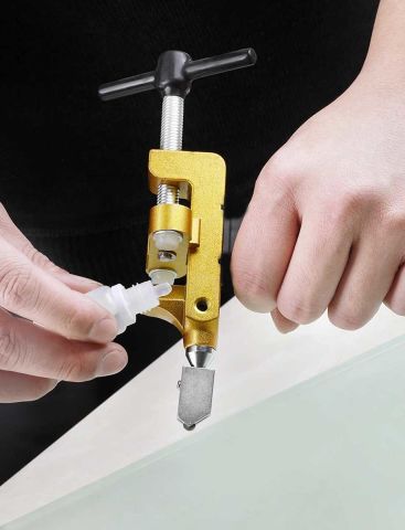 SERAMİK KESME ve KIRMA OİL-FİLLED GLASS TİLE KNİFE ÇOK FONKSİYONLU CAM-KAĞIT-FAYANS-SERAMİK KESİCİ ALET