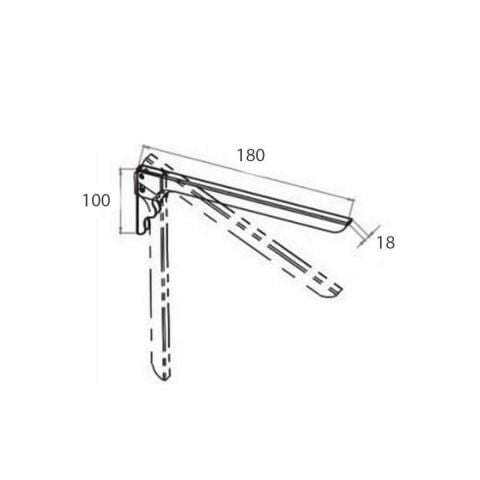 28 cm KATLANIR KONSOL KATLANIR RAF ALTI DEMİRİ 1 Takım MASA KONSOLU