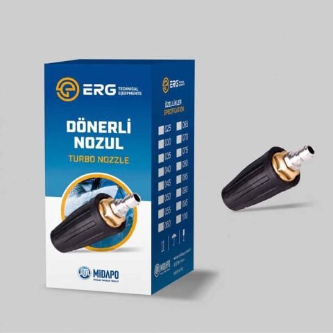 ERG Profesyonel 360 Döner Rotasyonlu Yıkama Nozul Dönerli Yıkama Başlığı MİDAPO AKÜLÜ YIKAMA TABANCASI