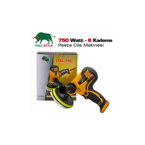 İTALY İTAL 140 ZIMPARA POLİSAJ MAKİNESİ 600 W 125 mm Devir ayarlı HALI YIKAMA KOLTUK YIKAMA