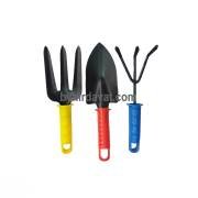 3 lü set MİNİ HOBİ BAHÇE SETİ KÜREK-ÇAPA-TIRMIK El çapası El tırmığı