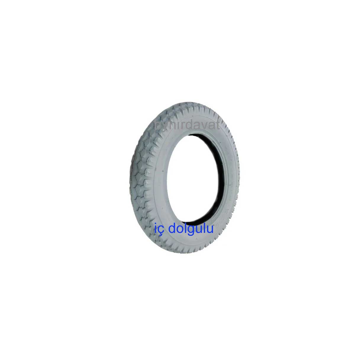 62-203 Gri DIŞ LASTİK İç Dolgulu 12 1/2*2-1/4 ENGELLİ ve AKÜLÜ 8 Jant TEKERLİ TIRPAN