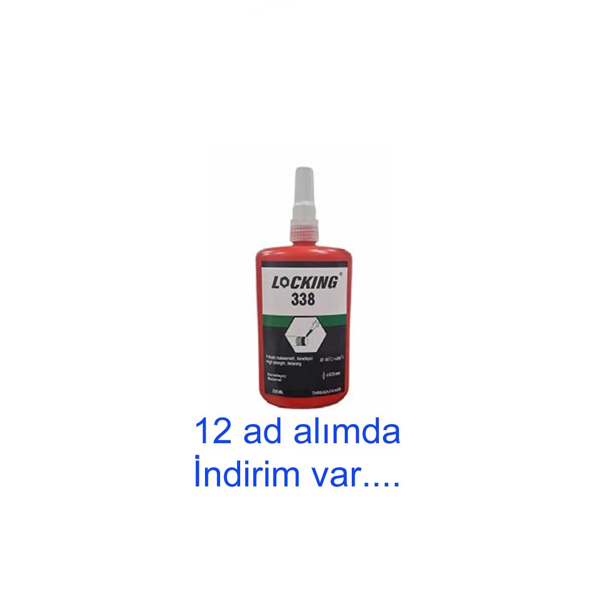 LOCKING 338 CİVATA SABİTLEYİCİ 50 ml YÜKSEK MUKAVEMET KENETLEYİCİ