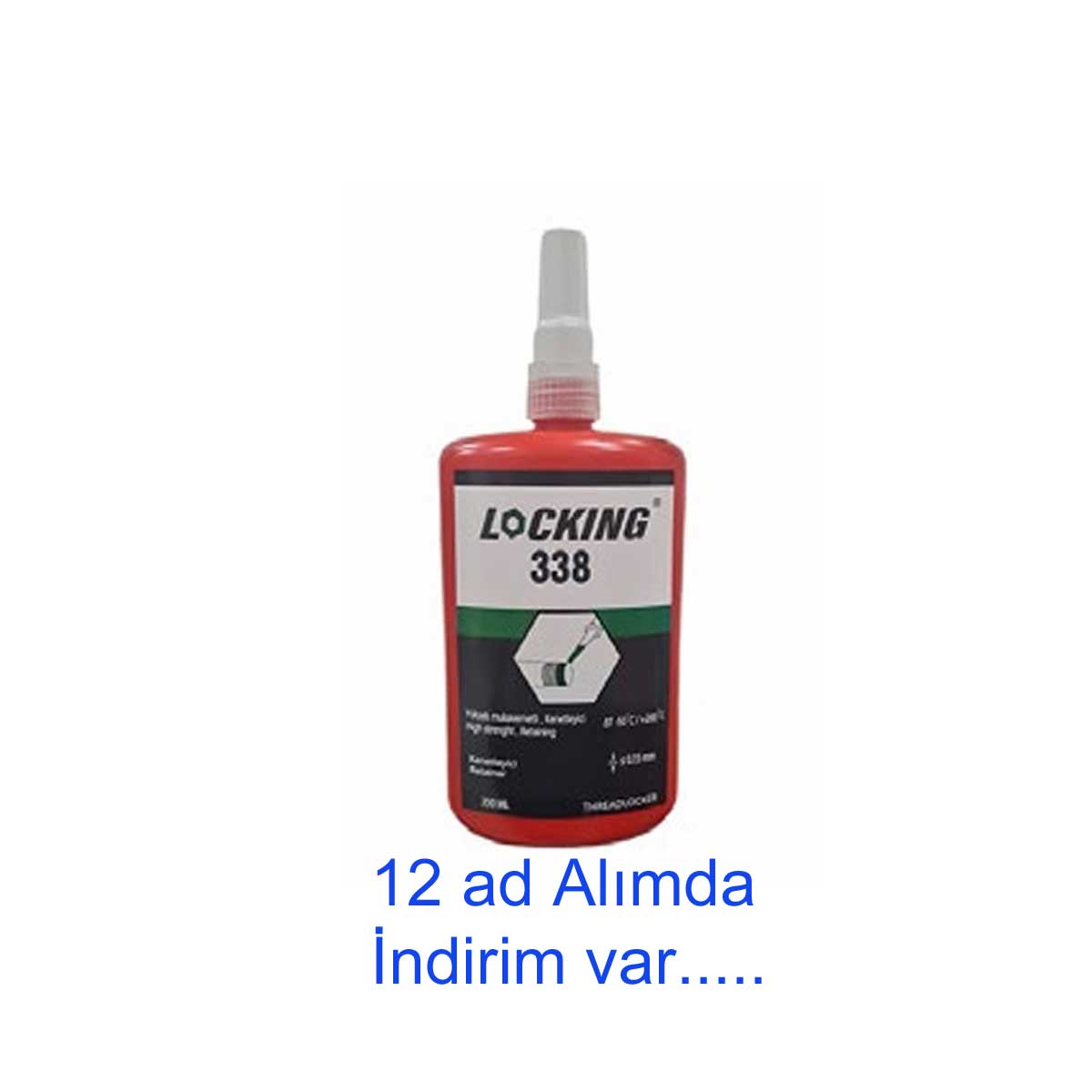 LOCKING 338 CİVATA SABİTLEYİCİ 250 ml YÜKSEK MUKAVEMET KENETLEYİCİ