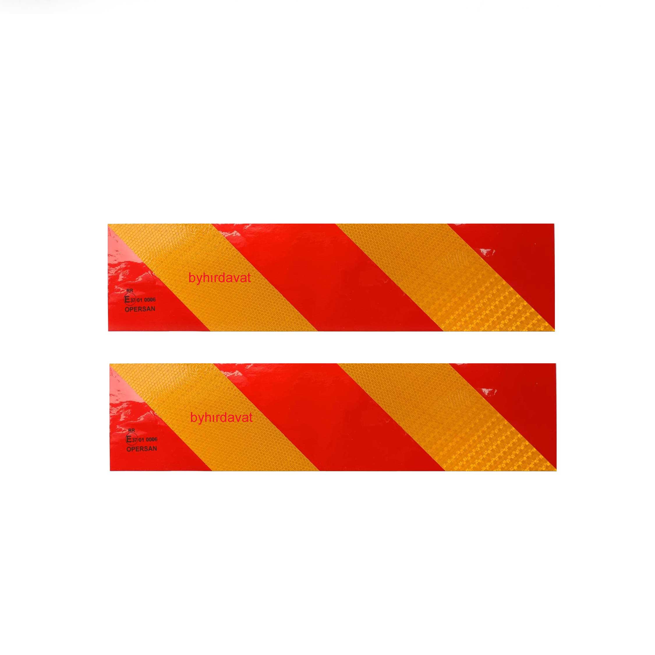 14*56 cm REFLEKTÖR FOSFORLU 2 li Set İKAZ Arkası Yapışkanlı KAMYON için E37 TRAFİK ONAYLI