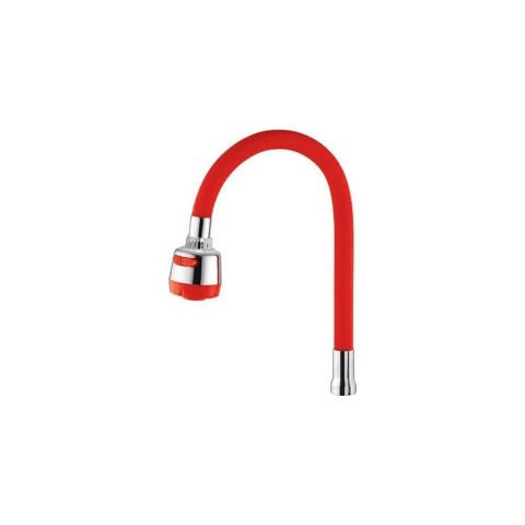 BATARYA BORUSU ESNEK BOYUN KUBAR KROM 48 cm SPİRAL KUBAR EVYE-MUTFAK-LAVABO Renkli BÜKÜLEBİLİR