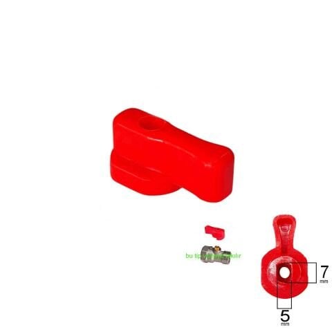 VANA BAŞI KELEBEĞİ Plastik Kırmızı STOP VANA TEPESİ MİNİ VANALAR