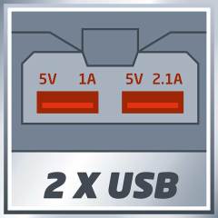 EİNHELL TE-CP 18 Lİ USB MOBİL ŞARJ CİHAZI Solo Power X-Change ailesi Cep telefonu