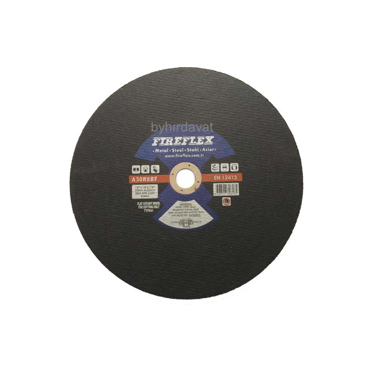 FIREFLEX 300 mm METAL KESME TAŞI 300*3.0*25.4 KESİCİ TAŞ 300X3,0X25.4 METAL PROFİL KESME MAKİNASI