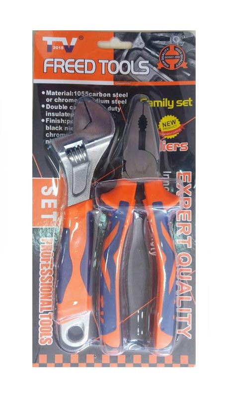 FREEDTOOLS 200 mm 2015 KURBACIK-KOMBİNE PENSE SETİ