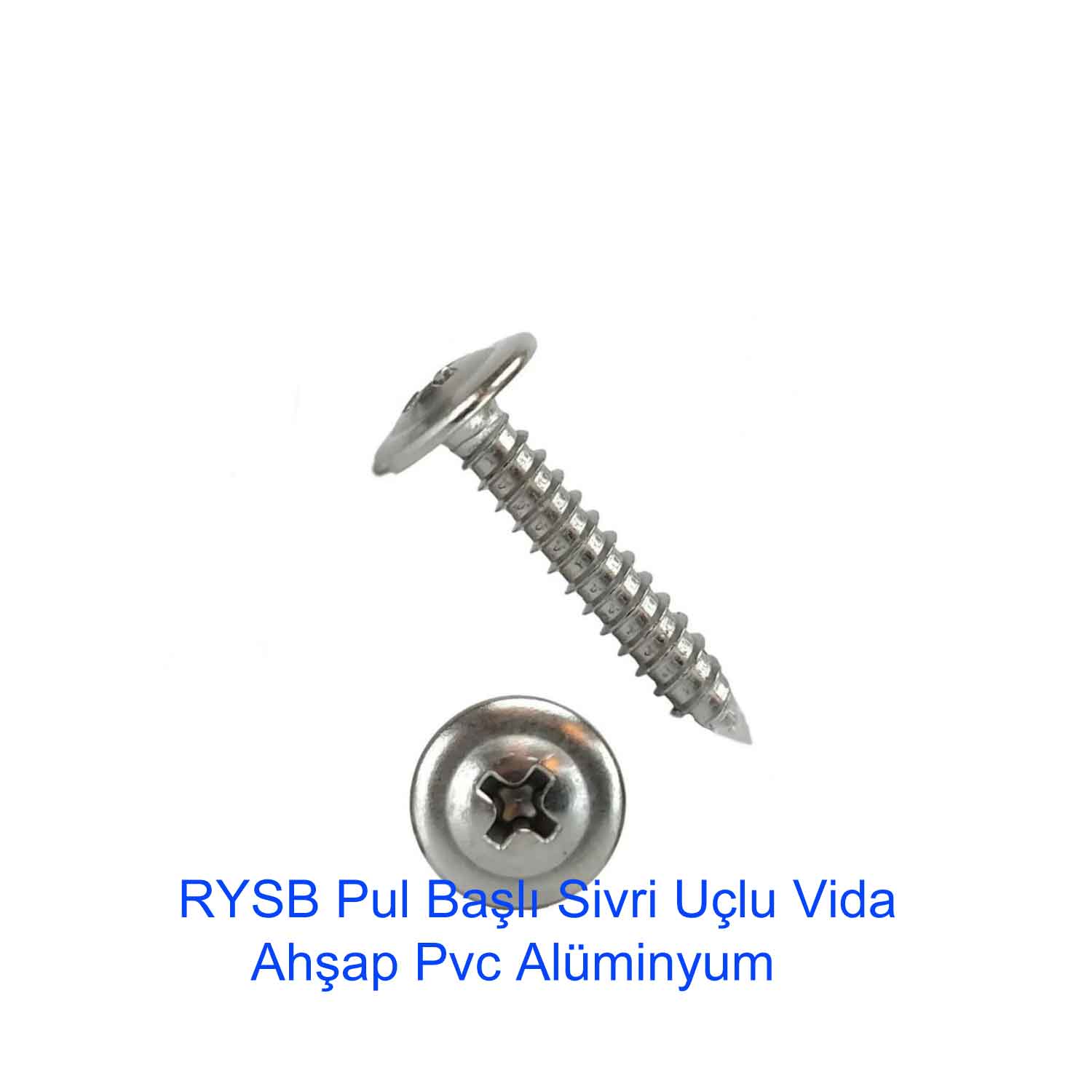 4.2*19 RYSB SAC VİDASI 1 kğ Pul Başlı Sivri Uçlu Ahşap Plastik Pvc Alüminyum Tampon