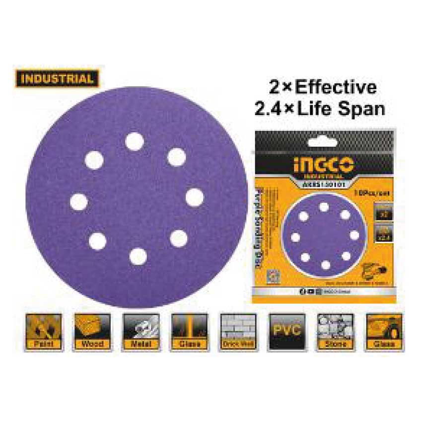 İNGCO 150 mm CIRT ZIMPARA Mor ENDÜSTRİYEL 10 lu OTOMOTİV İÇİN İNG-AKRS150101 EİNHELL TC-US 400