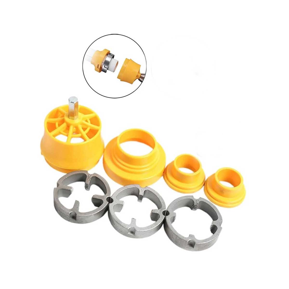 3 Parça PVC-PPRC BORU PAFTASI MANUEL Matkap Vidalama için 1/2-3/4-1 lik Sulama Kaval borusu evi açar 32 mm Kaval Boru Paftası EV AÇMA DİŞ AÇMA