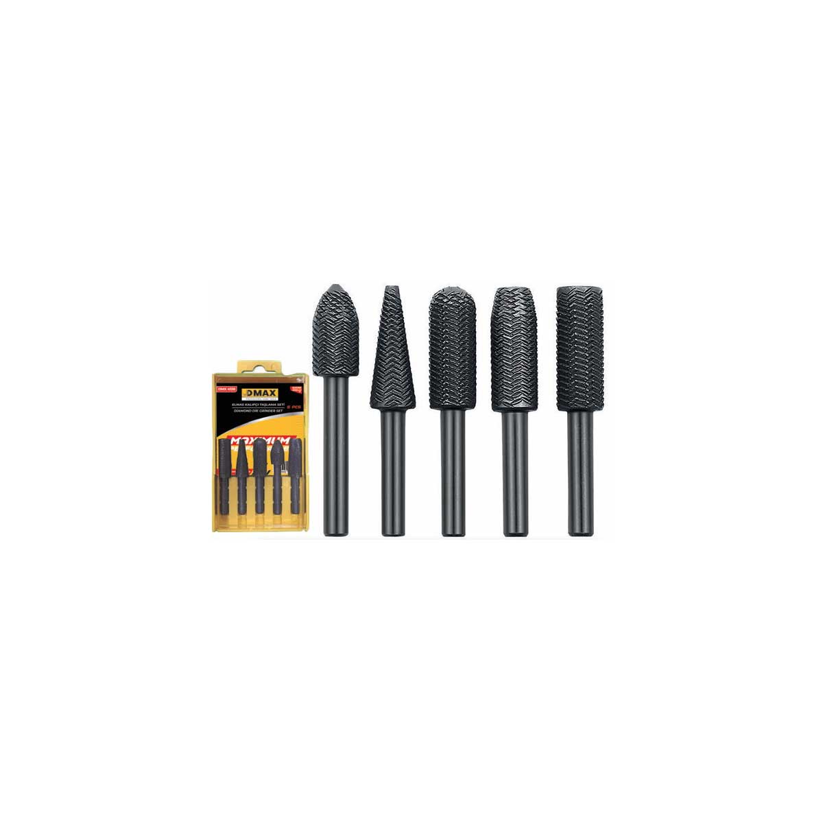 DMAX DMX-4138 ELMAS KALIPÇI TAŞLAMA Seti Metal Diamond Die Grinder Set MATKAP UÇLU EĞE SETİ Metal taşlama düzeltme