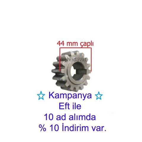 44 mm HAREKET DİŞLİSİ TEZGAH PAFTA KIZAK DİŞLİSİ 2-3-4 lük APAZ-CATPOWER-EUROMAX-KL-NORA-SHUN-MYTOL-PROTER KIZAK MİLİ-ŞAFT MİLİ YÜRÜTME DİŞLİSİ