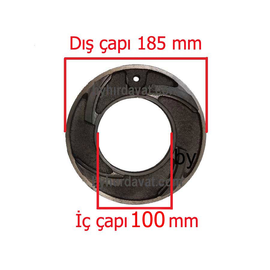 2 lik SALYANGOZ 100 mm TEZGAH PAFTA KAFA SALYANGOZU APAZ-DMR-EUROMAX-KALE-NORA GRI-CAT-PROTER